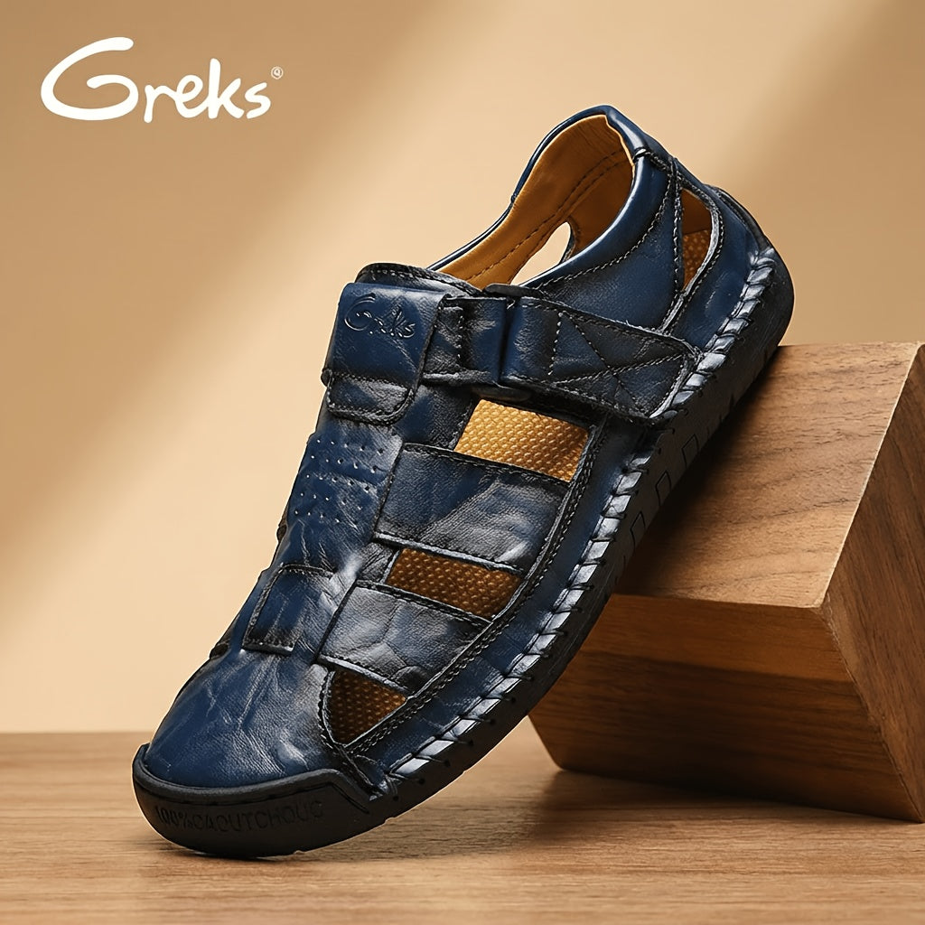 GERKS Men's Casual Summer Sandals Breathable Open-Toe Shoes with Adjustable Strap for Outdoor & Daily Wear