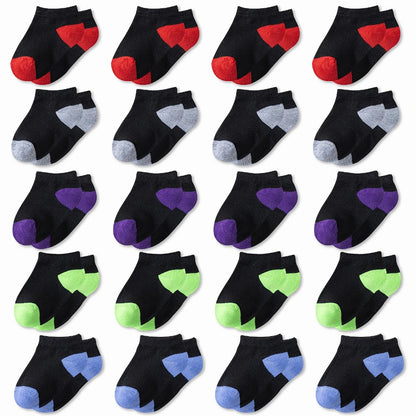Kids' Athletic Ankle Socks - 20-Pair Pack