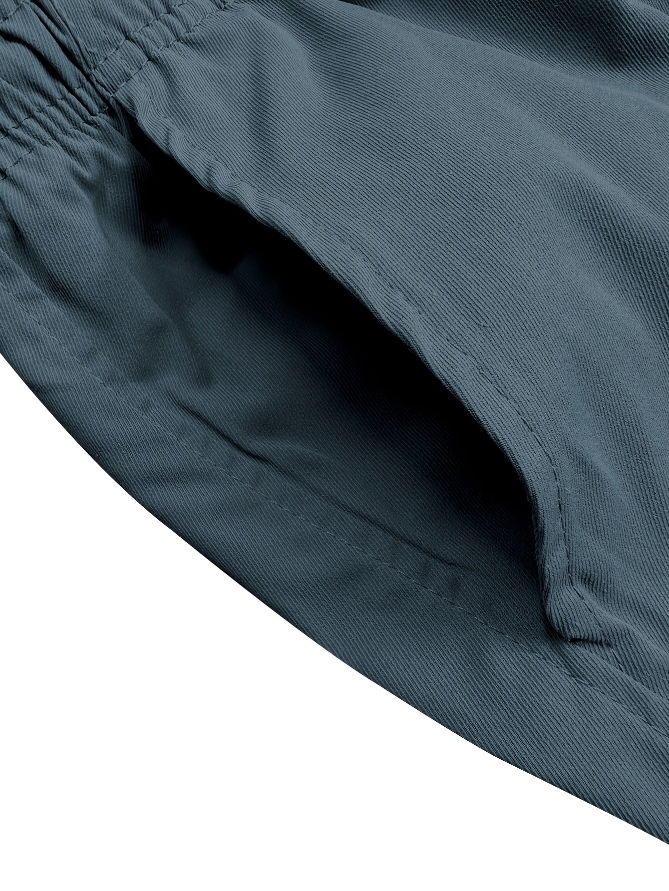 Men's Grey Polyester Cargo Shorts - product view 33