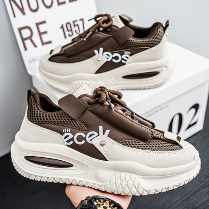 Sneakers, Men's Casual Sports Shoes- Durable PU Sole, Round Toe Low-top Design, Breathable Running Shoes, Suitable for Hiking, Outdoor Activities and Daily Wear