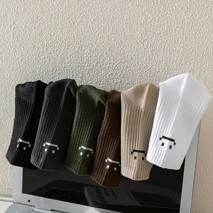Men's Cute Print Crew Socks - 6-Pair Pack