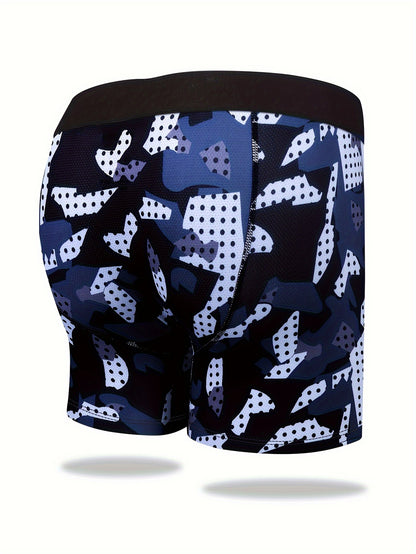 Men'S Athletic Boxer Briefs Made of Mesh Knit, Designed for Quick Drying And Performance, Featuring a No-Ride-Up Fit And a Fly, Available in a Pc of 5
