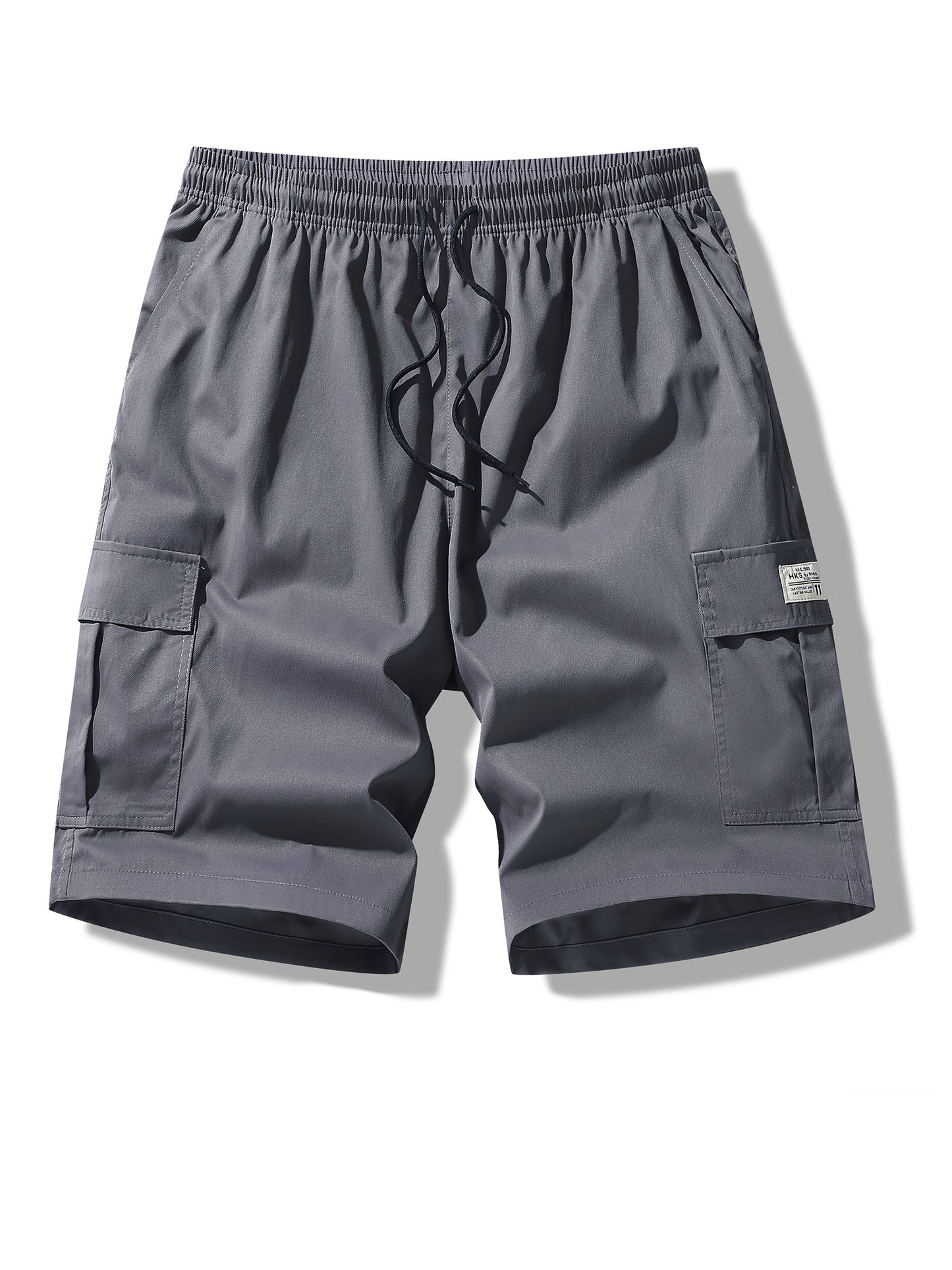 3pcs Men's Cargo Shorts, Casual Athletic Shorts - Multi-Pocket Ripstop, (Includes Wristband) Adjustable Waist (Black, Gray, Khaki) - Outdoor & Travel