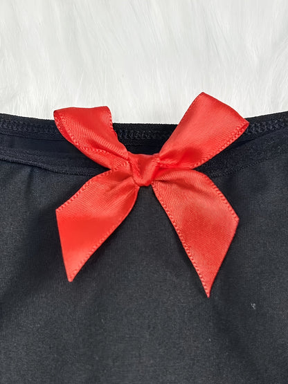 New Spring/Summer Color-Block Bow Spliced Adjustable Strap Plaid Heart Print Elastic Waist Casual Loungewear Pajama Set, Comfortable Fabric with a Soft Touch