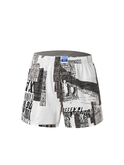 10pcs, Style Random Delivery, Men's Long Flat-angle Underwear Made Of Shuttle-woven Material, Comfortable, Breathable, And Soft Men's Long Flat-angle Shorts, Very Suitable for Men's All-season Wear, Men's Loincloths