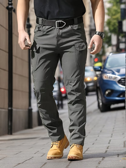 2-Pack Men'S Outdoor Tactical Cargo Pants, Multifunctional Pockets, Lightweight And Durable Work Pants, (Belt Included) Suitable For Camping, Hiking And Fishing, Suitable For Spring, Summer And Autumn Seasons