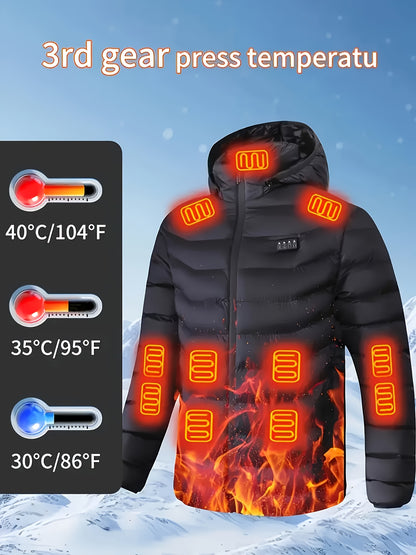 Men'S And Women'S 21-Zone Heated Jacket, Outdoor Jacket, Warm Out of The Cold, Warm Throughout The Winter, Ideal Gift for Outdoor Enthusiasts, Casual Fashion Popular Model [Without Power Bank]