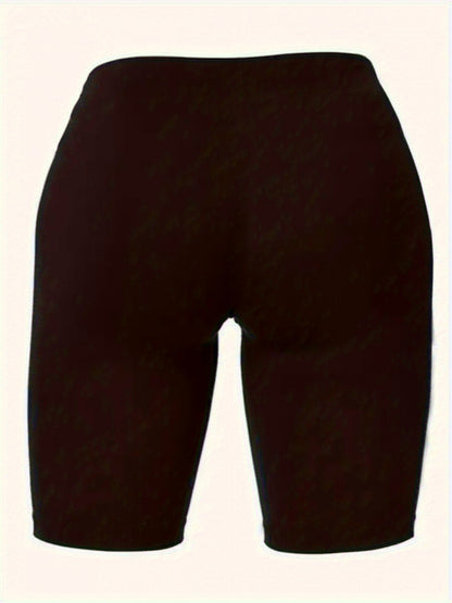 Casual Shorts for Women with High Waist, Featuring Stylish And Artistic Prints - Machine Washable, Black, Ideal for Everyday Wear | Trendy Design | Comfortable to Wear