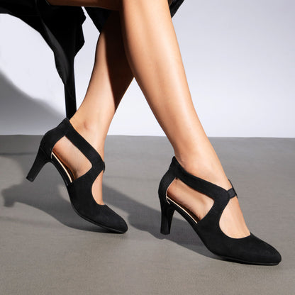 Women's Pumps Closed Pointed Toe Kitten Heels Elegant Party Wedding Dress Shoes for Women Comfortable Cross Strap Wedding Prom Party Stiletto Shoes for Women