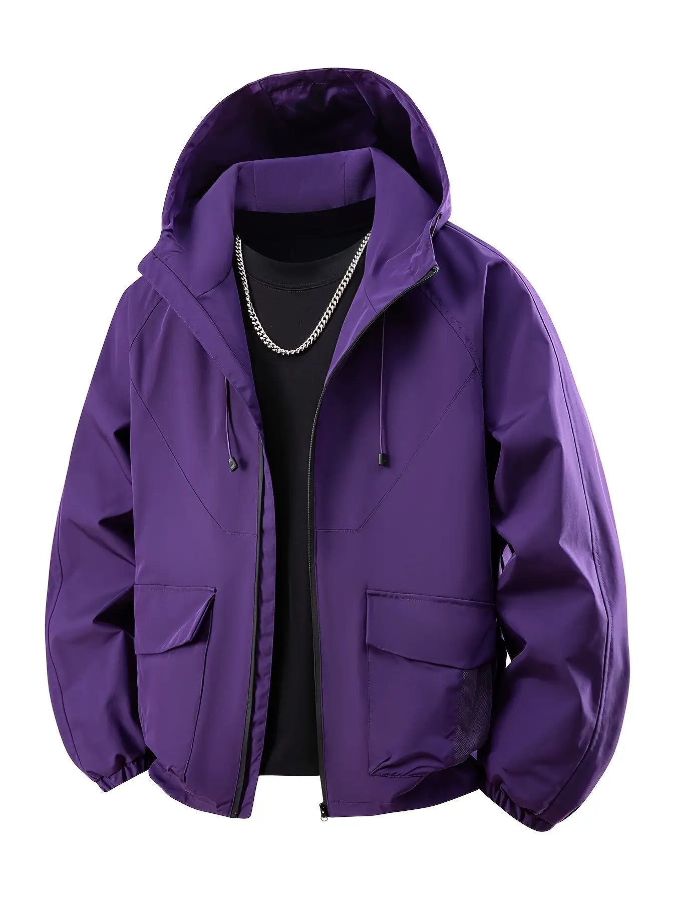 Men's Outdoor Windproof Jacket, Autumn Winter Casual Hiking Windproof Overcoat, Versatile Urban Outdoor Wear