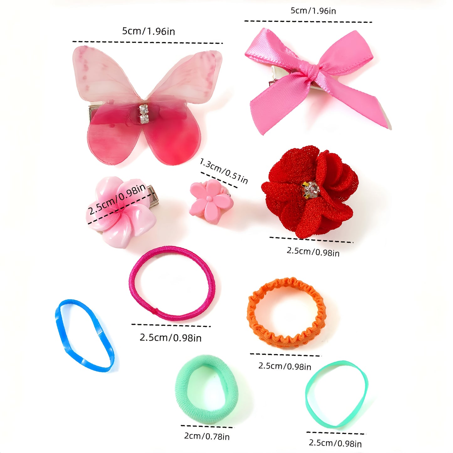 748Pcs Set Dopamine Hair Additions For Girls, Including Rhinestones, Imitation Pearls, Flower Hair Clips, Butterfly Hair Clips, Mini Flower Clips, Bow Hair Clips And Various Easy Hair Ties, Excellent Gift Suitable For All Seasons