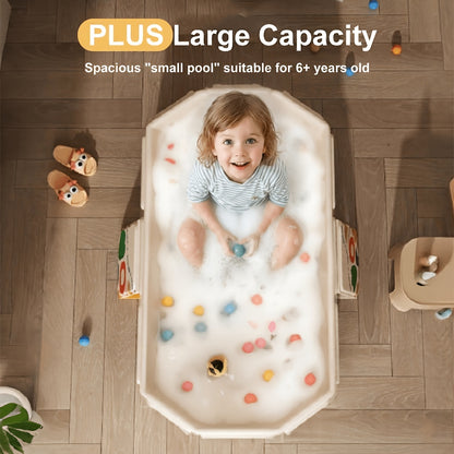 1pc Portable Collapsible Bathtub With Non-Slip Base - Durable, Easy To Store, Odor Free - Perfect For Small Spaces, Travel And Holiday Gifts - Bathroom Essentials