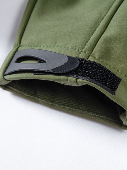 Men's Tactical Jacket Outdoor Zippered Shell Jacket, Windproof, Scratch Resistant, Warm Hooded Jacket, Suitable for Outdoor Activities, Ripstop Technology, Multiple Utility Pockets - Non-Stretch Outdoor Gear for Camping, Survival, Tactical Training.