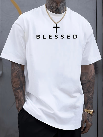 Men's Oversized T-Shirt - Round Neck Short Sleeve Modern Style