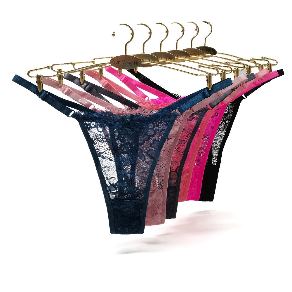 18pcs Random Assorted Lace And Tanga Thongs Sexy Comfortable Women'S Panty