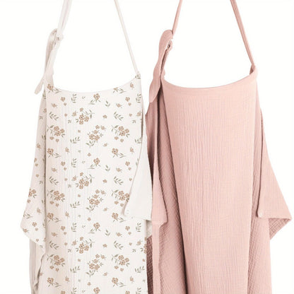 Nursing Cover 2-Pack - Cotton Muslin with Rigid Hoop