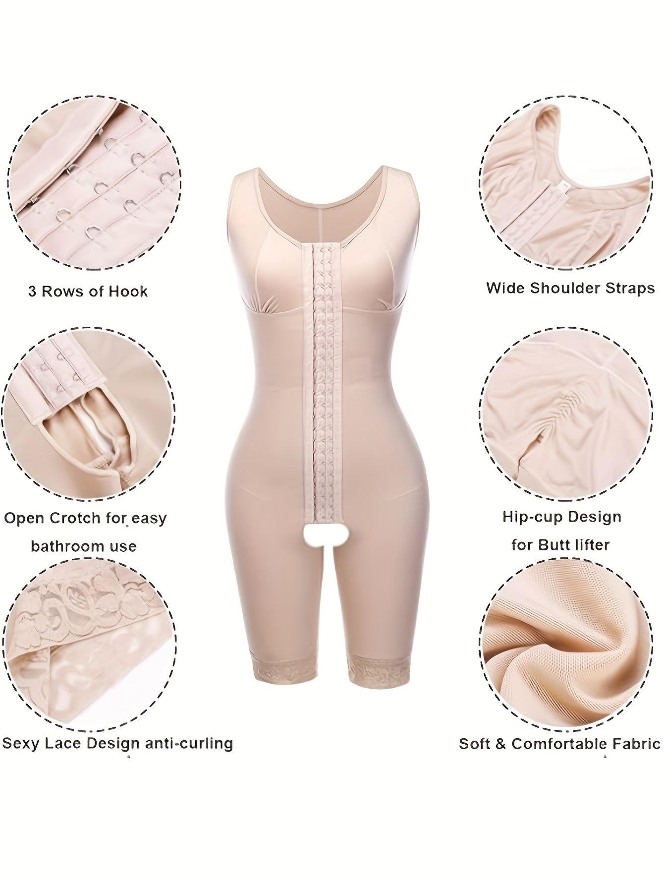 B180128 Women'S Plus Size Shaping Bodysuit