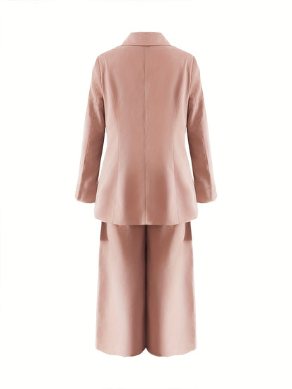 Women's Elegant Suit Pants Jacket Suit Commuting Buttoned Suit