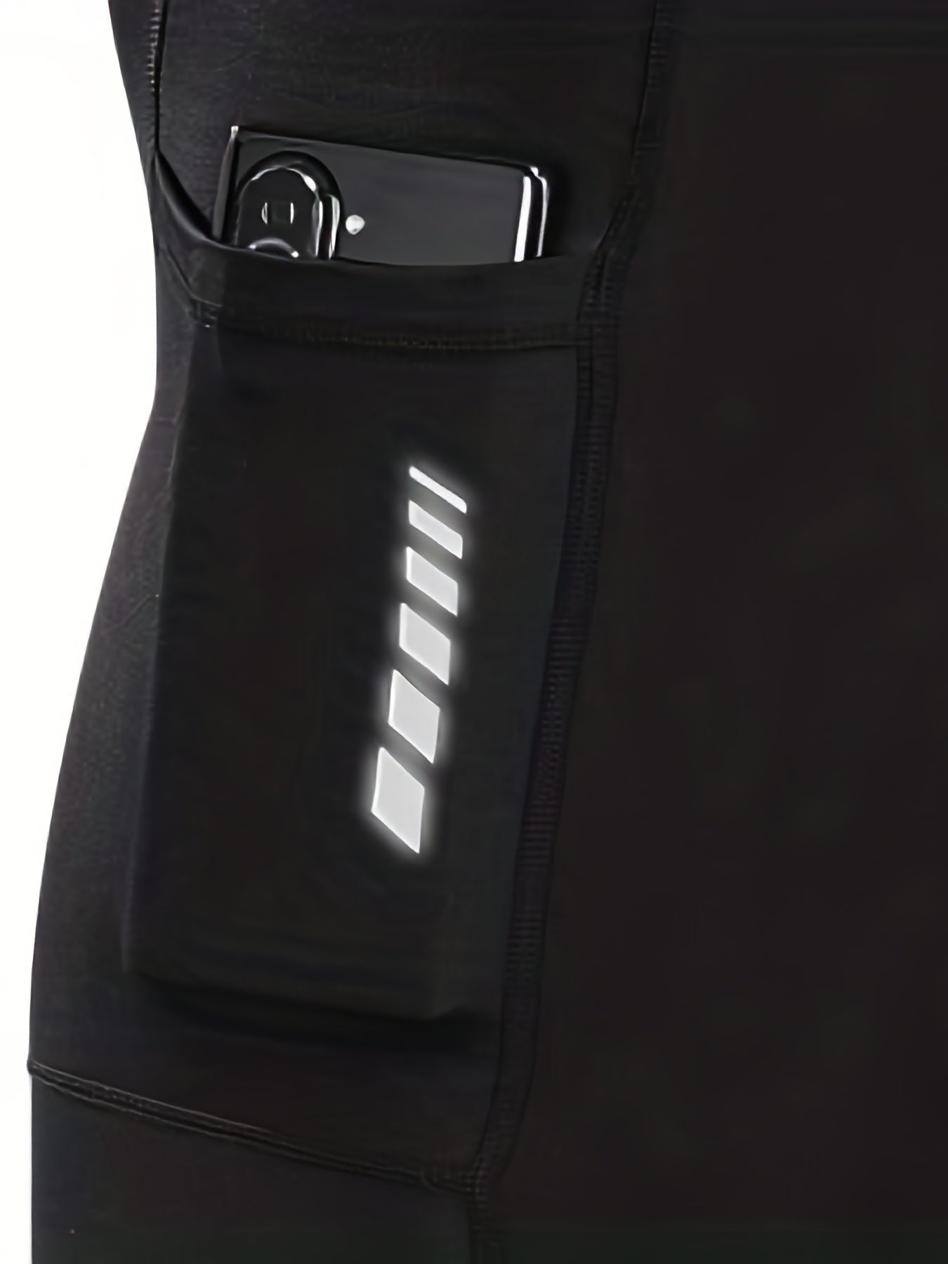 QUALICOS Men'S Insulated Cycling Bib Tights - Cold Weather Pants Featuring Fleece Lining, Shock-Absorbing Padding, Stretchy Mesh Material, Side Pockets & Ankle Zippers - Form-Fitting Bike Leggings for Winter Cycling, Running, And Commuting - Black