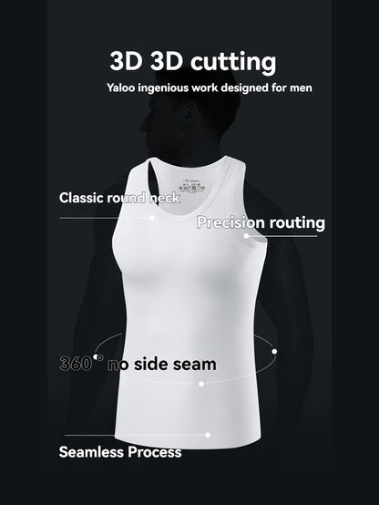 3pcs Simple Tops Pure Cotton Men's Vests And Tops Include Black, White And Gray, Suitable for Daily Wear, Sports, Going Out, Beach And Other Scenes, Spring And Summer Seasons