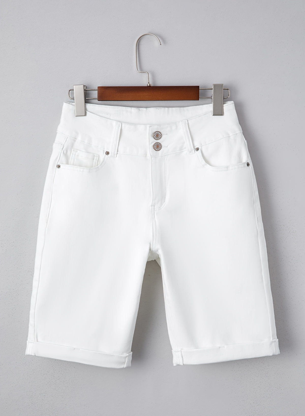 Women's Light Brown-1 Denim Shorts - product view 11