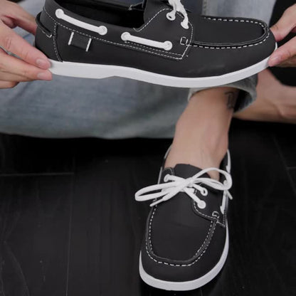 Men's Stylish Color Block Loafers, Comfortable Retro Soft-Soled Sneakers