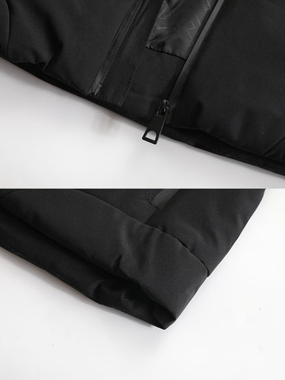 A Smart Heated Jacket Designed for Casual Warmth, Featuring 11 Heating Zones, Dual Controls, Three Heat Settings, a Hood with Drawstrings, Suitable for Autumn And Winter, Thickened for Business Wear, Perfect for Outings Or Home Use for Men.