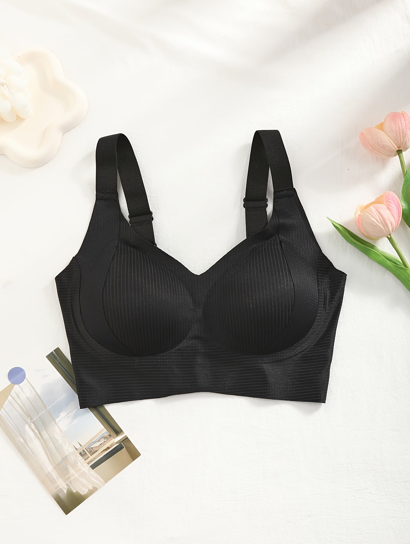 Large Size Single-piece Women's Seamless No-steel-bra Bra, Sexy Back Lifting Bra, Comfortable Breathable Bra Without Steel Band, Women's Bra, High Elasticity Gathering Anti-gravity Upward Lifting Bra, Suitable for Daily Wear Daily Bra Set