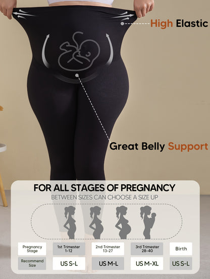 Black Knit High-Waist Leggings - product view 6