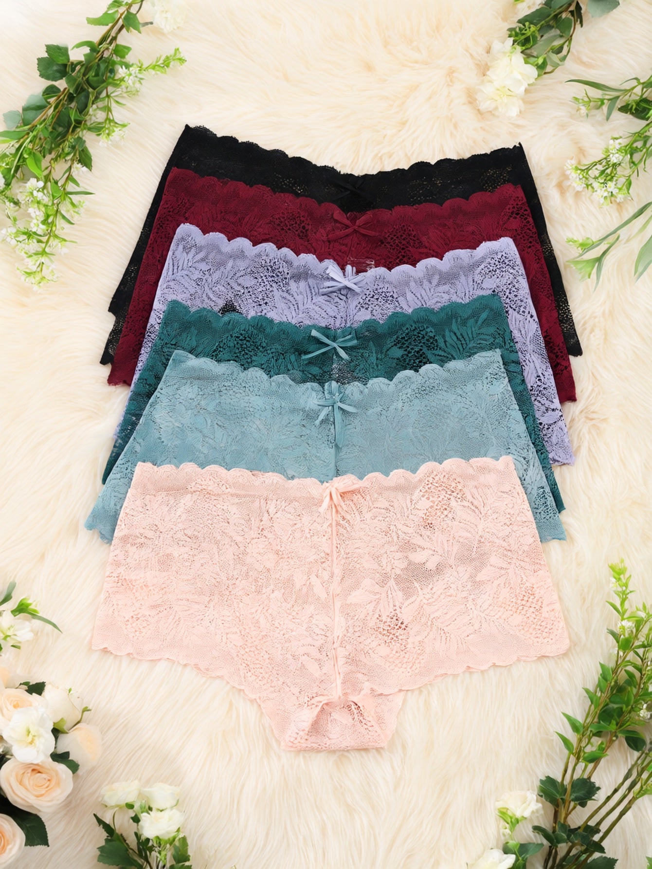 Women's Mixed colors Lace Floral Printed Pants - product view 9