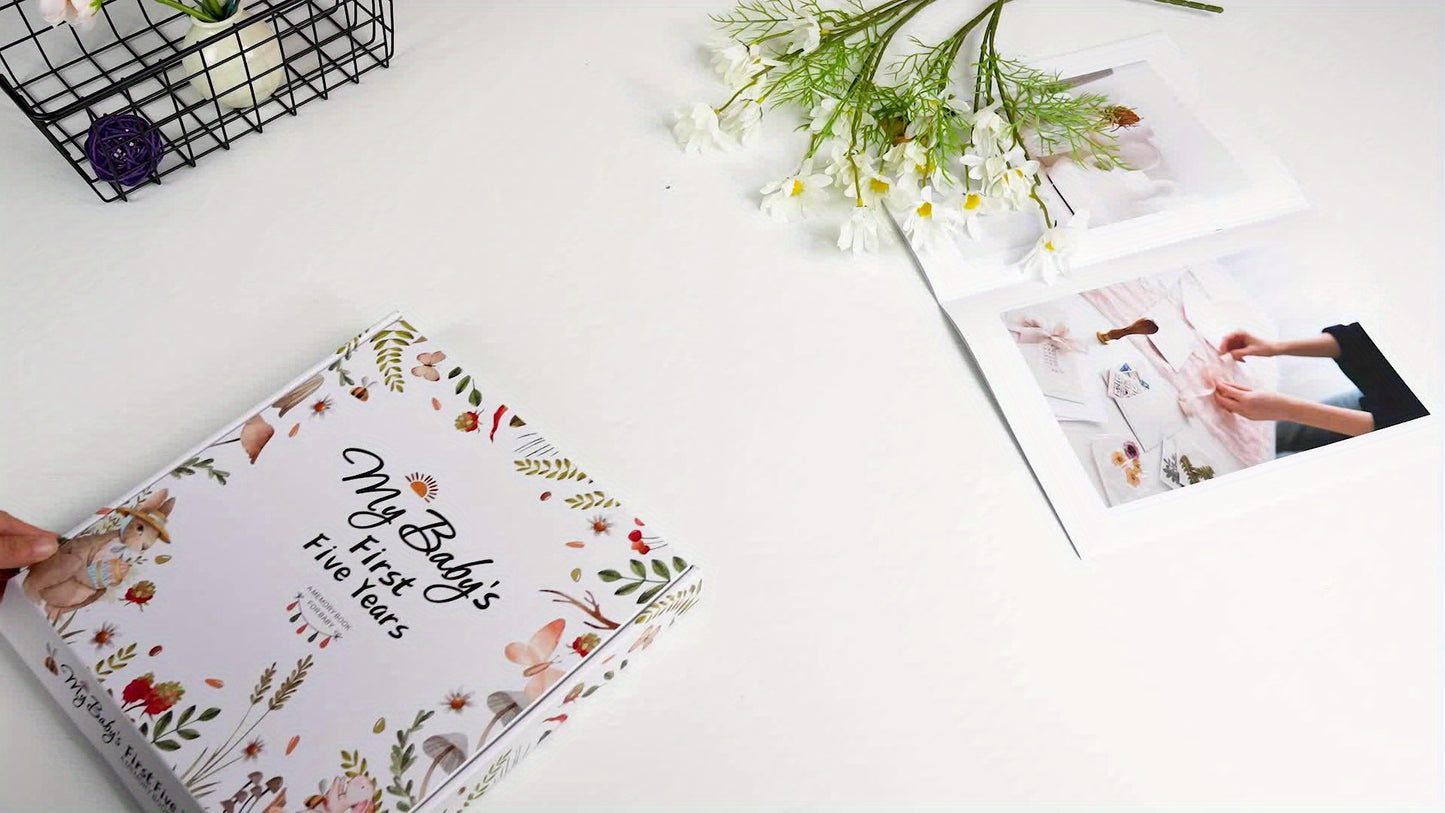 Modern Minimalism: A Memory Book for Male Or Female, 124 Pages, 9.96x9.84 Inches. The First Eternal 5-Year-Old Book, A Milestone Book That Records Every Event From Birth to 5 Years Old, Gender Neutral Journal, Scrapbook, Album