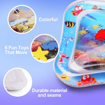 Baby Play Mat - Inflatable Pink Blue Tummy