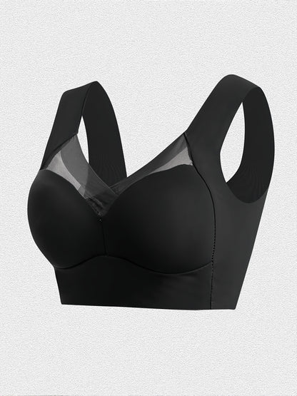 5pcs Women' Full Coverage Push-Up Bra Wire-Free Seamless Folding Top Support Bra with Non-Removable Inner Lining & Non-Detachable Cups - Soft Comfortable Suitable for Daily Wear,, Gym, All-Year Round Underwear (Machine Washable)