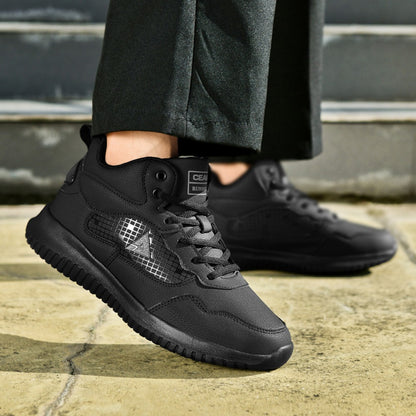 Men's Restaurant Work Shoes - Anti-Slip Sole & Lace-Up 003365