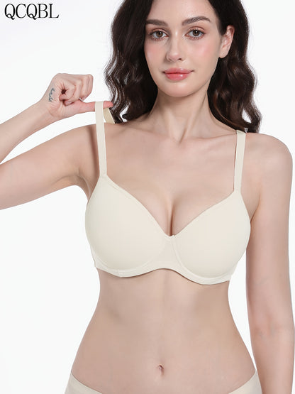 6-Pack Ultra-Soft Seamless Push-Up Bras - Comfortable Everyday Support, Elegant Style, Breathable Cups, Versatile Value Set for Women of All Shapes And Sizes - Perfect for Daily Wear, Lounging, And Layering Under Favorite Tops