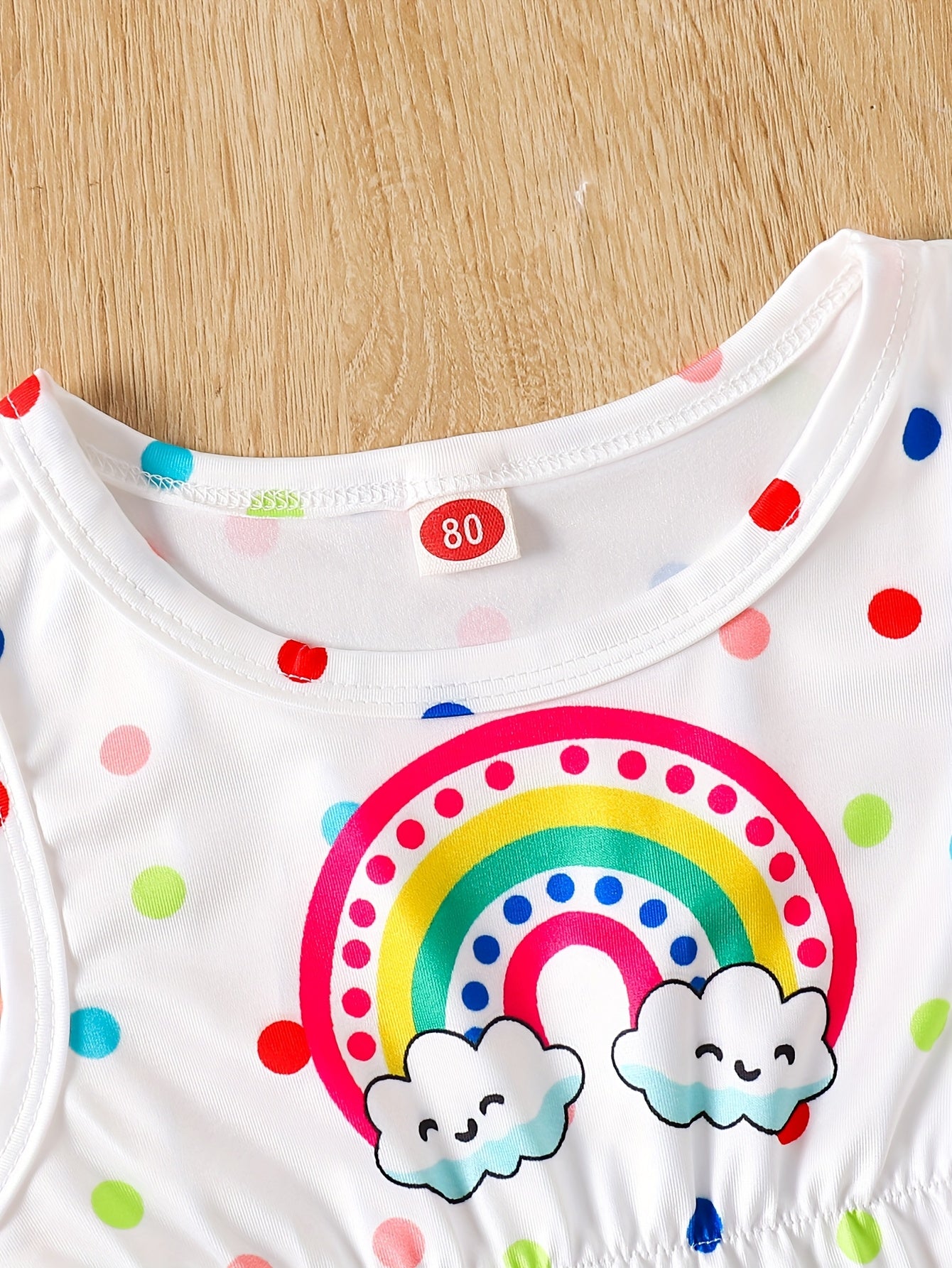 3pcs Cartoon Print Sleeveless Triangle Romper Suit + Headband for Girls, All-season, Polyester Knit Fabric, Regular Fit, Basic Style, for Outdoor, Perfect for Outdoor