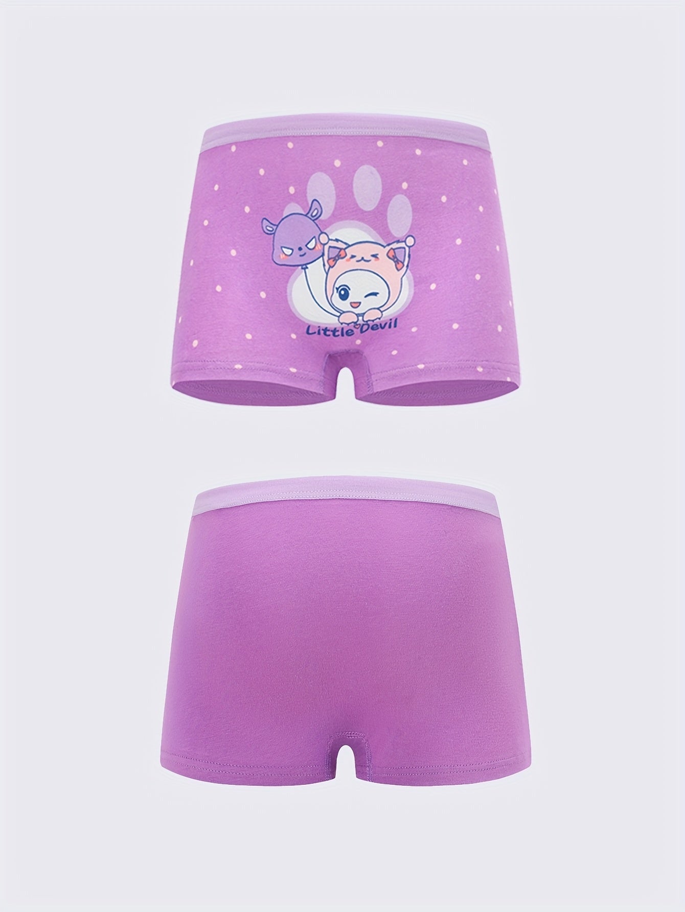 Random 8pcs Girls Cute Animal Print Boxers Underwear Cotton Comfortable Breathable Kids Girls Panty