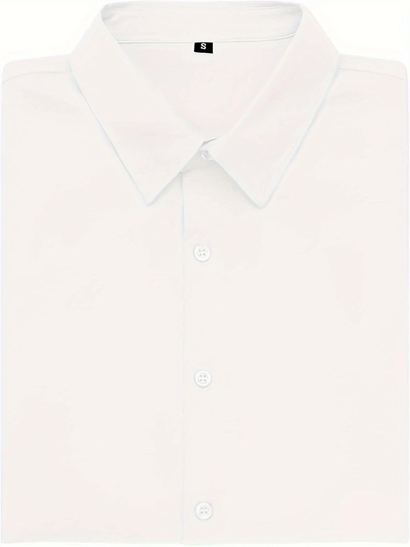 URRU Men's Muscle Fit Slim Stretch Dress Shirt - 4-Way Stretch Fabric (65% Rayon/25% Nylon/10% Spandex), Square Collar, Long Sleeve Button- Casual Shirt for All-Season Wear, Machine Washable Solid Color, Versatile Menswear, Classic Collar Design