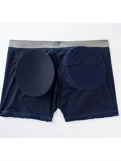 New Men'S Boxers Featuring Butt Pads, Made from Breathable Mesh, Designed for Comfort And Elasticity, Perfect for Lounging at for home
