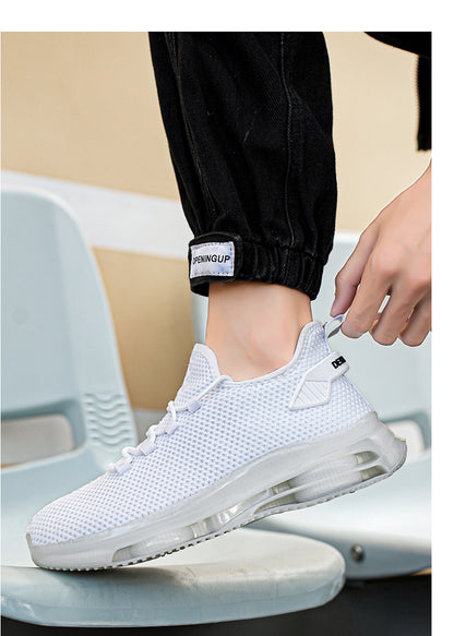 Men's and Women's Thick Soft-Soled Sneakers - Four-Season Comfort with Arch Support Cushioning and Air Cushion Technology - Casual Sneakers - Black/White/Golden Men's Walking Shoes, Extra Wide, Thickened Fit Men's Shoes, Special