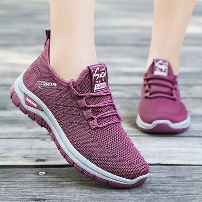 Women'S Sneakers, Women'S Mesh, One Foot Casual Shoes, Women'S Running Shoes, Lace Up Breathable Mesh, Casual Daily Wear
