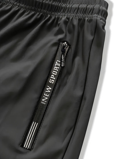 3pcs Men's Summer Long Pants, Breathable Comfortable Casual Sports Trousers, Straight Leg Design, All-match for Spring And Summer, Loose Fit, Suitable for Golf, Basketball, Tennis, Yoga, Fishing And Camping.