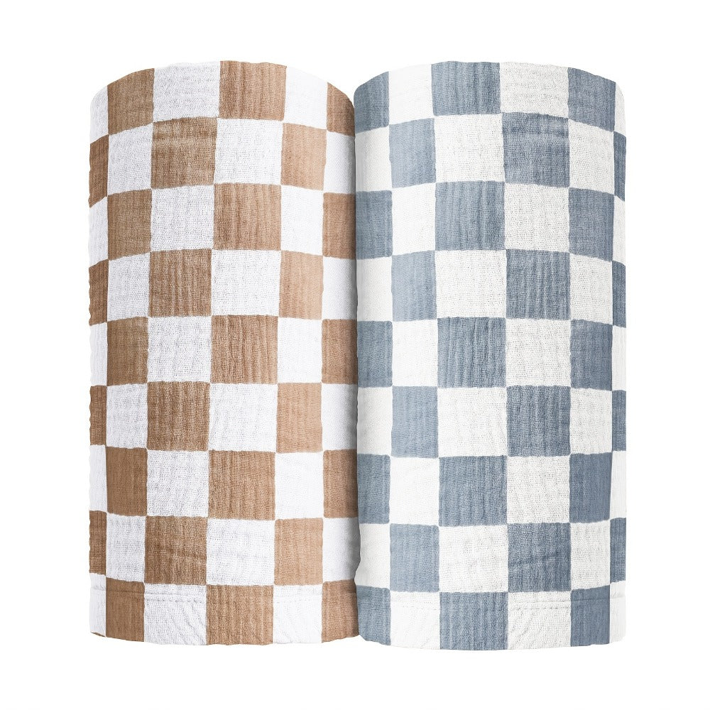 Swaddle Blanket - Muslin Soft Ultra Checkered