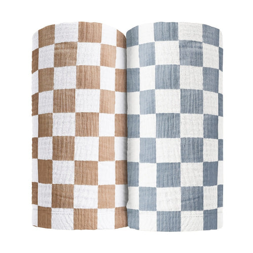 Swaddle Blanket - Muslin Soft Ultra Checkered