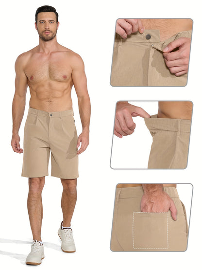 Men's Golf Shorts 9" Hiking Work Sports Casual Stretch Quick Dry High Quality Lightweight Work Shorts with 5 Pockets Quick Dry, Stretchy Comfort for Hiking & Leisur