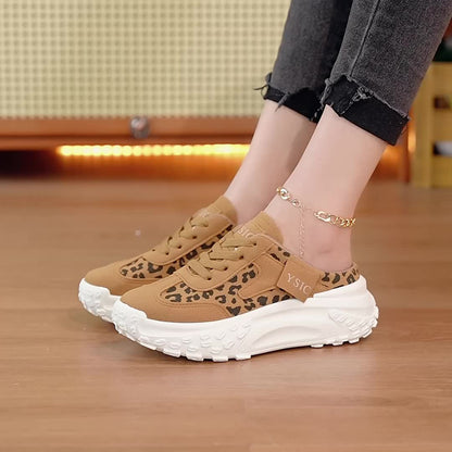 Women'S Fashion Sandals with Thick Platform, Casual Shoes, Versatile And Comfortable, Featuring a Easy Leopard Print, Ideal for Outdoor Hiking And Walking., Women Shoes
