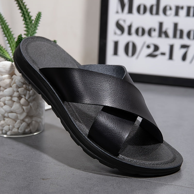 Women's Black Leather Oversized Shoes - product view 1