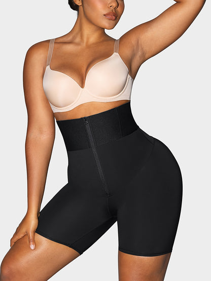 Women's Solid Color Comfortable High-waist Tummy Control Shapewear Shorts, 4 Flexible Steel Bones And Butt Lifter Thigh Slimer, for Perfect Underwear