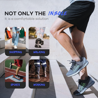 Robust Ergonomic Insoles with Arch Support Suitable for Both Men And Women, Made from Breathable And Durable PU Material. Designed for Heel Stability, These Insoles Are Ideal for Sneakers And Work Boots