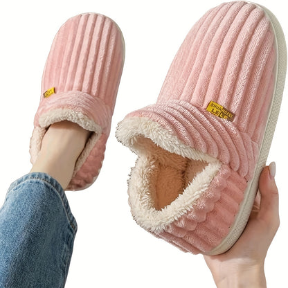 Women's winter non-slip slippers, plush warm and comfortable slippers for indoor and outdoor